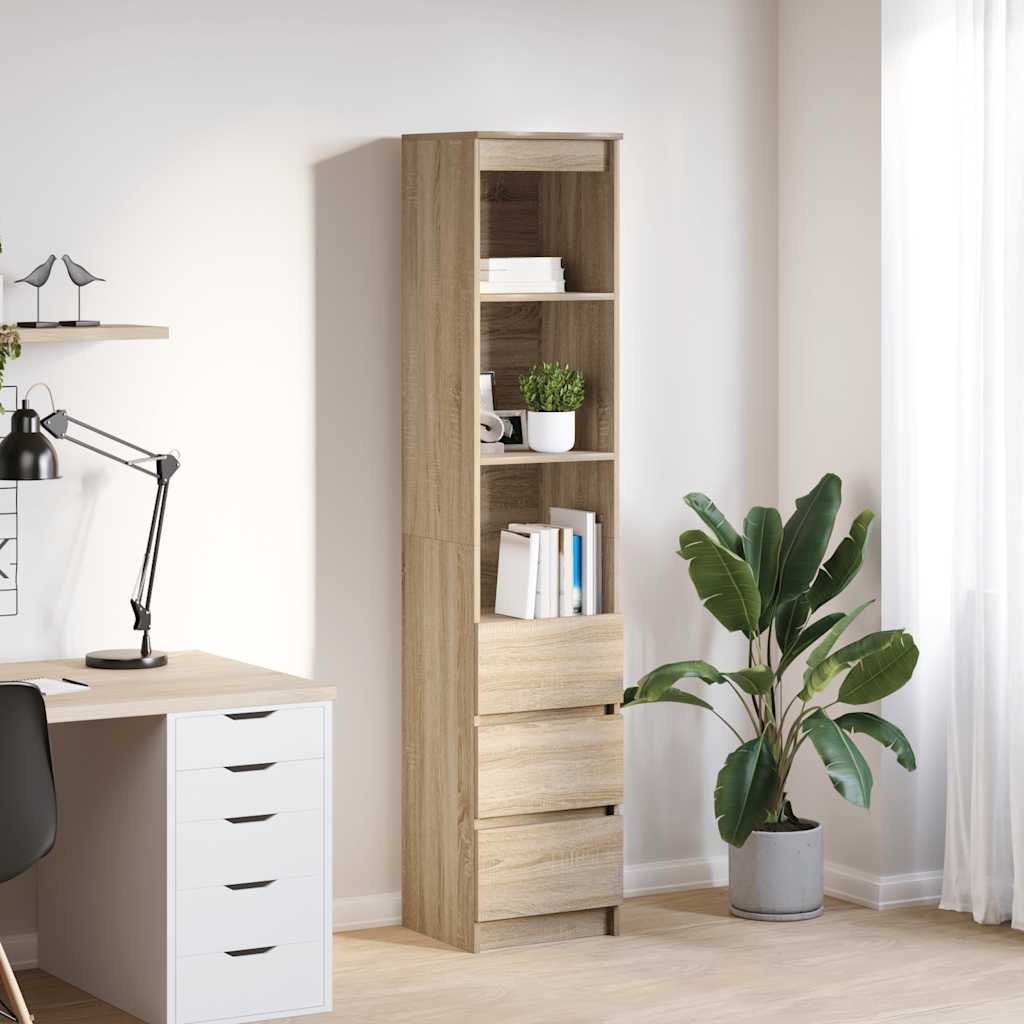 Høybord sonoma eik 37,5x35x180 cm konstruert tre
