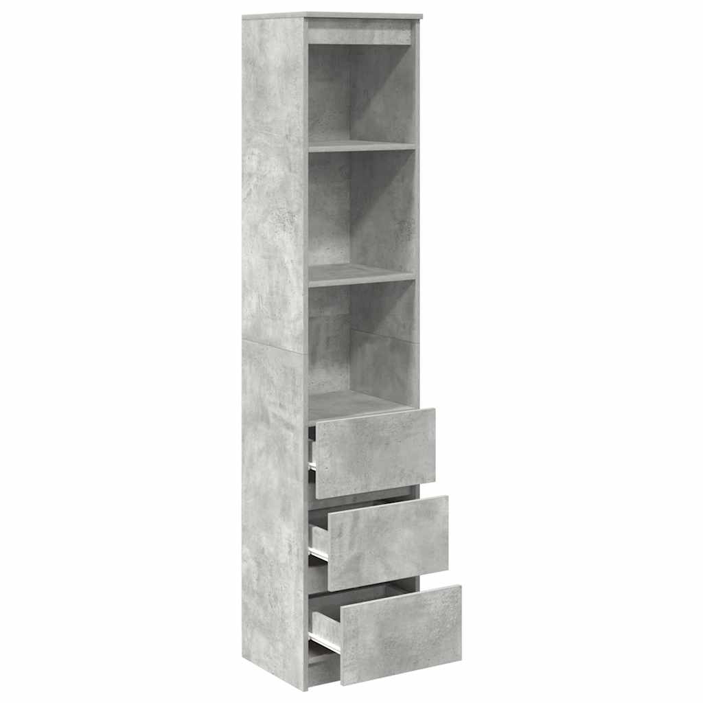 Høybord betonggrå 37,5x35x180 cm konstruert tre