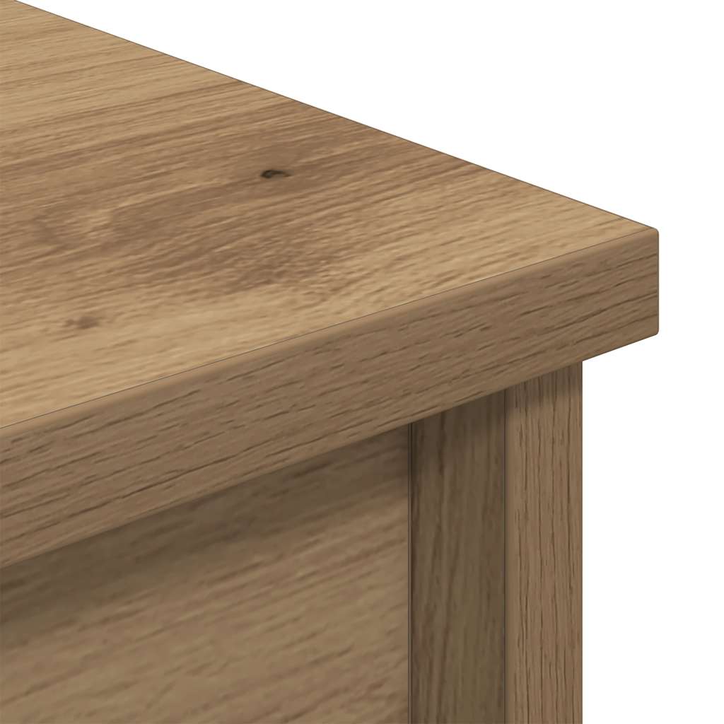 Highboard artisan eik 37,5x35x180 cm konstruert tre