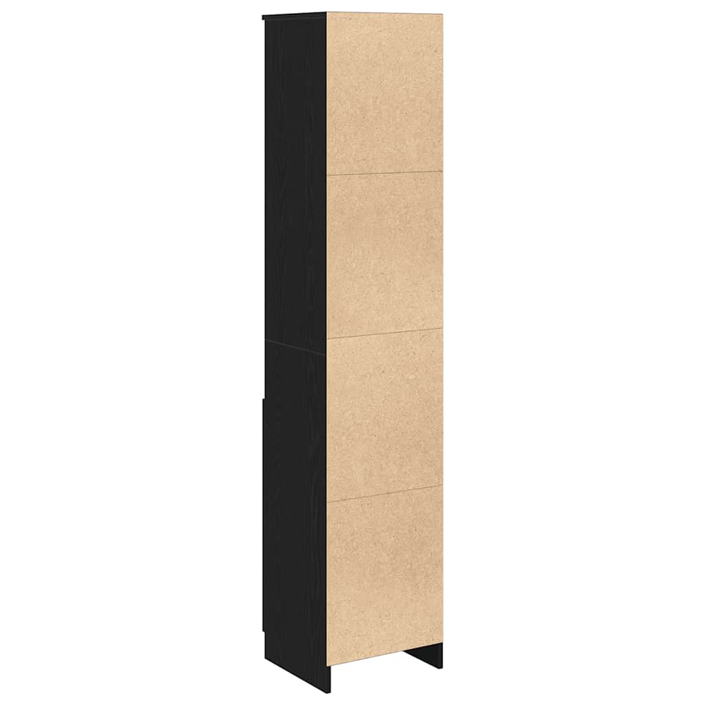 Høybord svart eik 37,5x35x180 cm konstruert tre