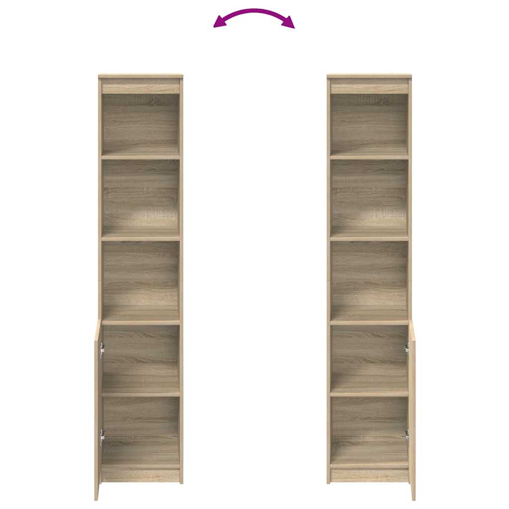 Høybord sonoma eik 37,5x35x180 cm konstruert tre