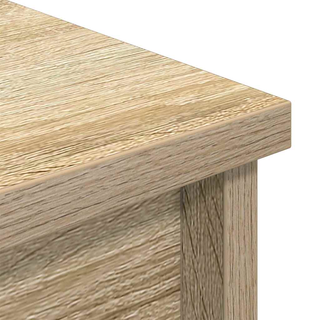 Høybord sonoma eik 37,5x35x180 cm konstruert tre