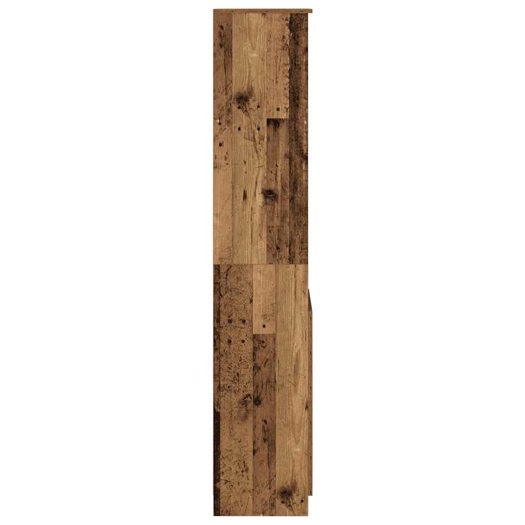 Highboard gammelt tre 37,5x35x180 cm konstruert tre
