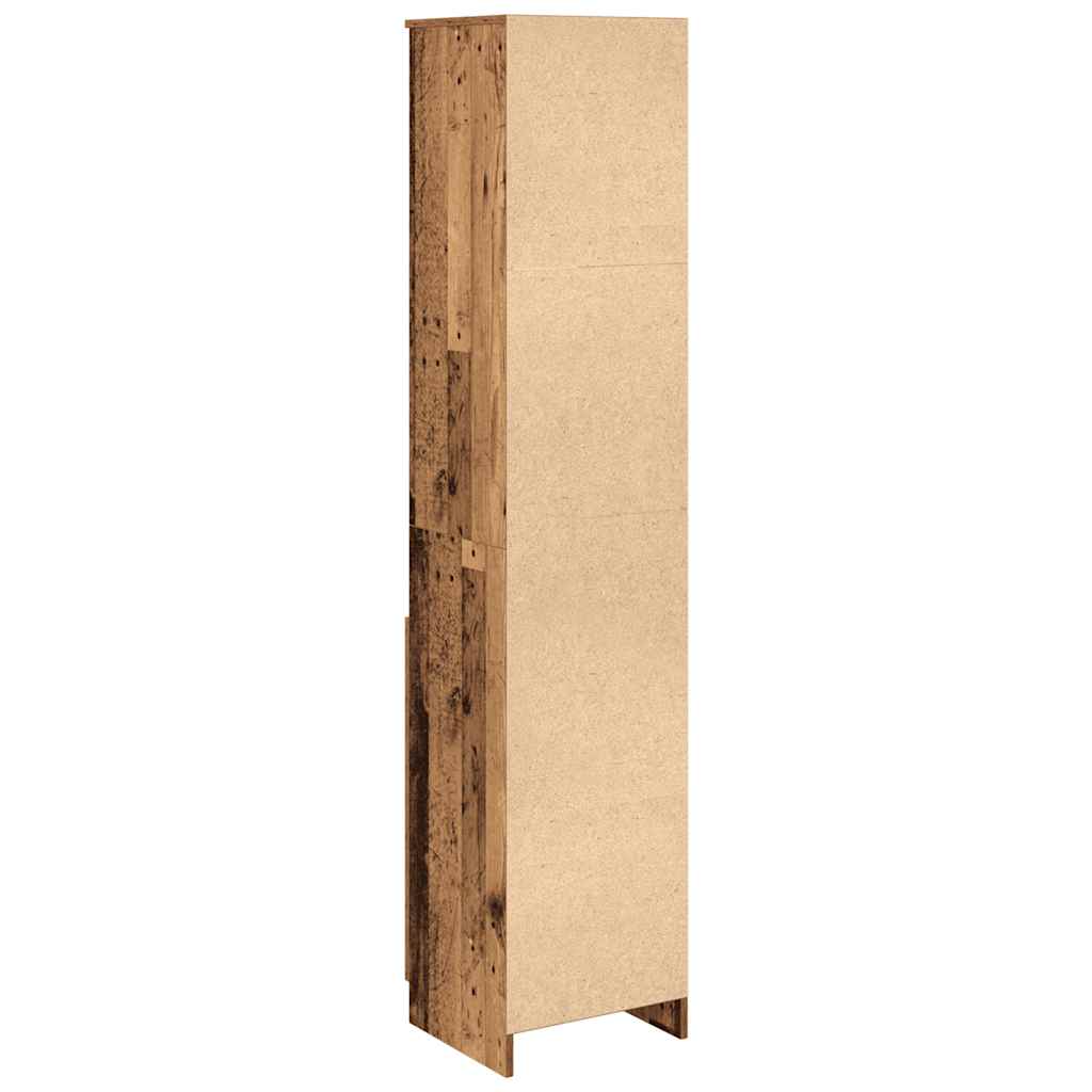Highboard gammelt tre 37,5x35x180 cm konstruert tre