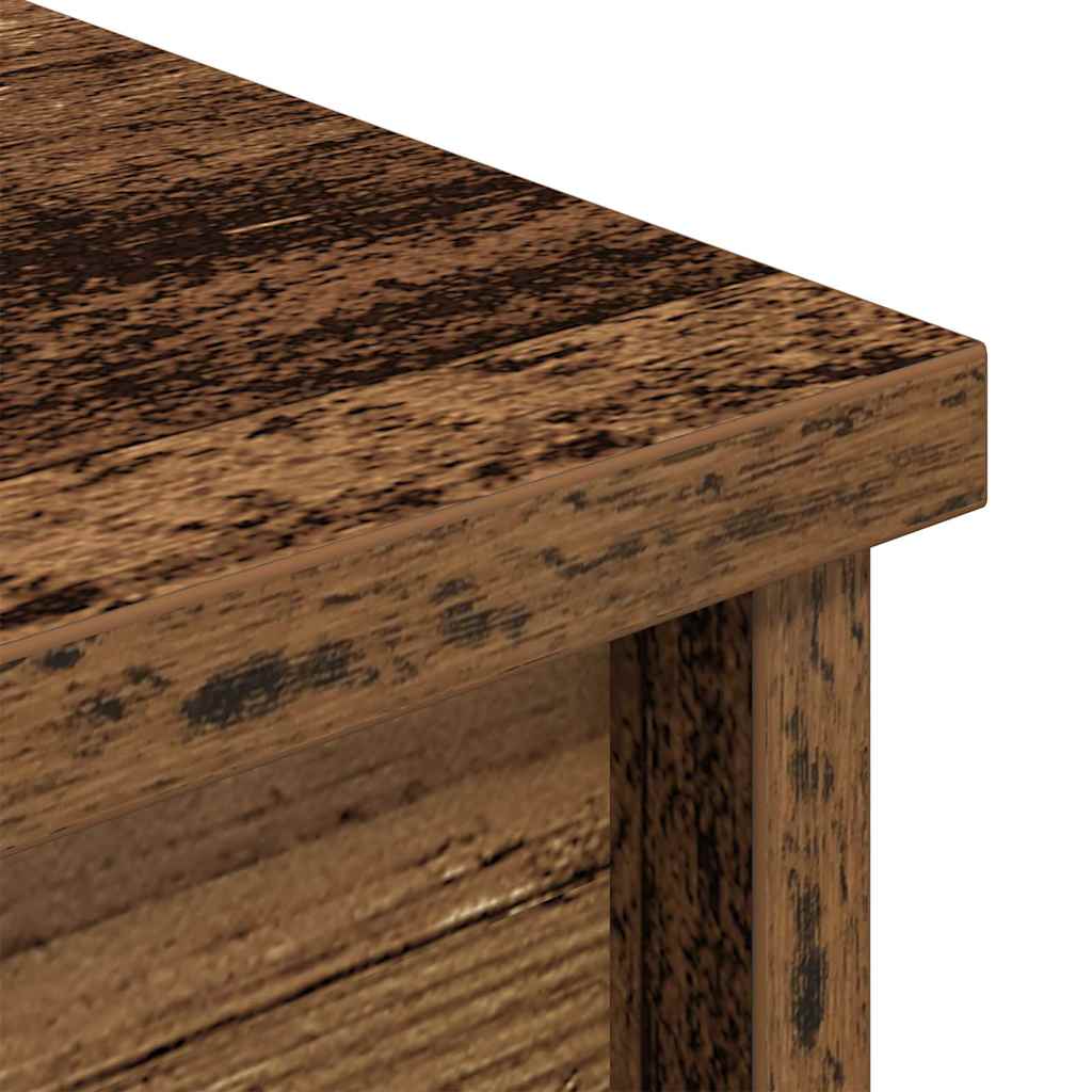 Highboard gammelt tre 37,5x35x180 cm konstruert tre