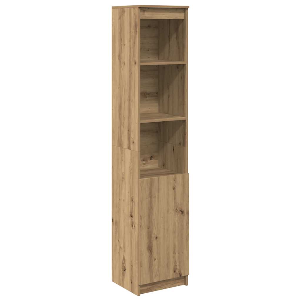 Highboard artisan eik 37,5x35x180 cm konstruert tre