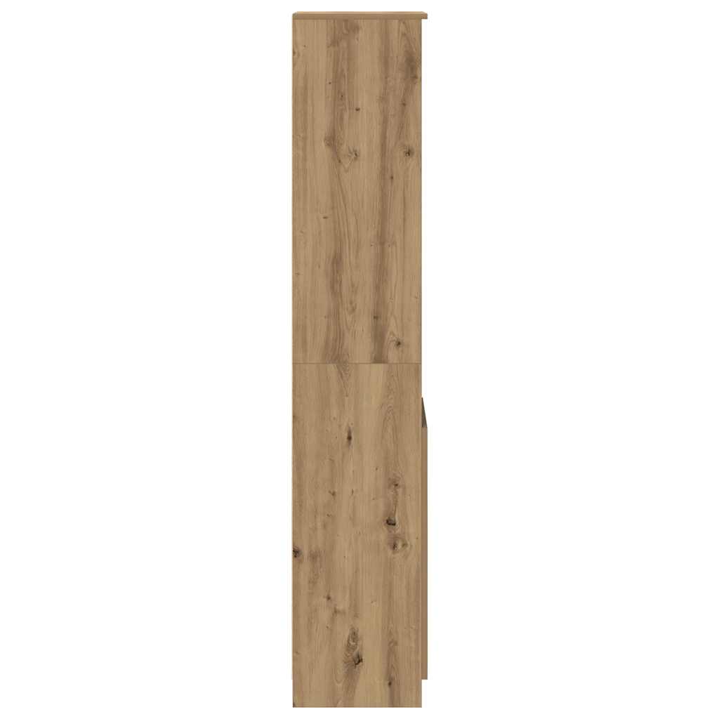 Highboard artisan eik 37,5x35x180 cm konstruert tre