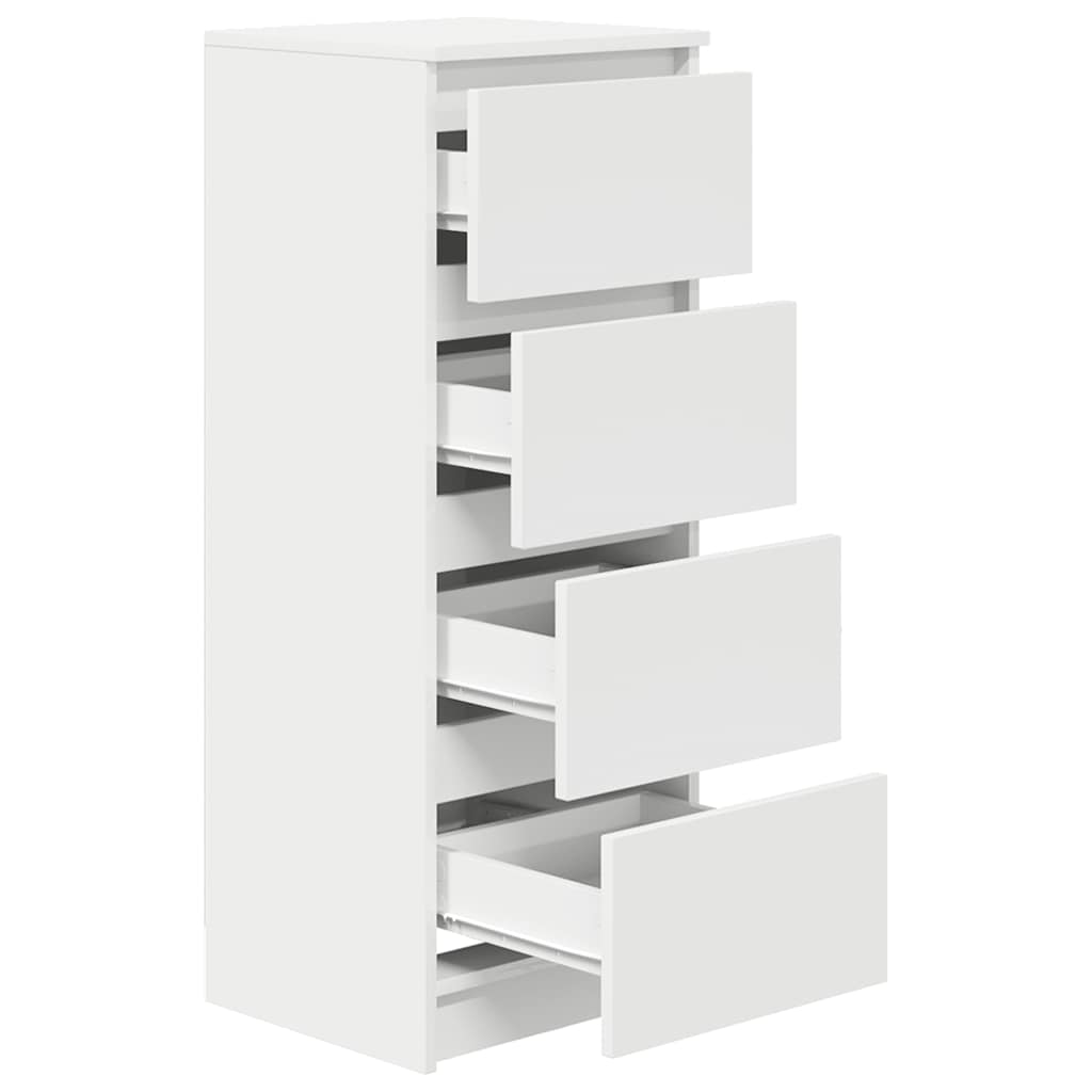Skjenk hvit 37,5x35x99 cm konstruert tre
