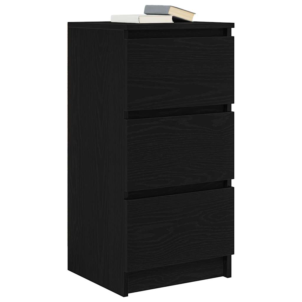 Skjenk svart eik 37,5x35x76 cm konstruert tre