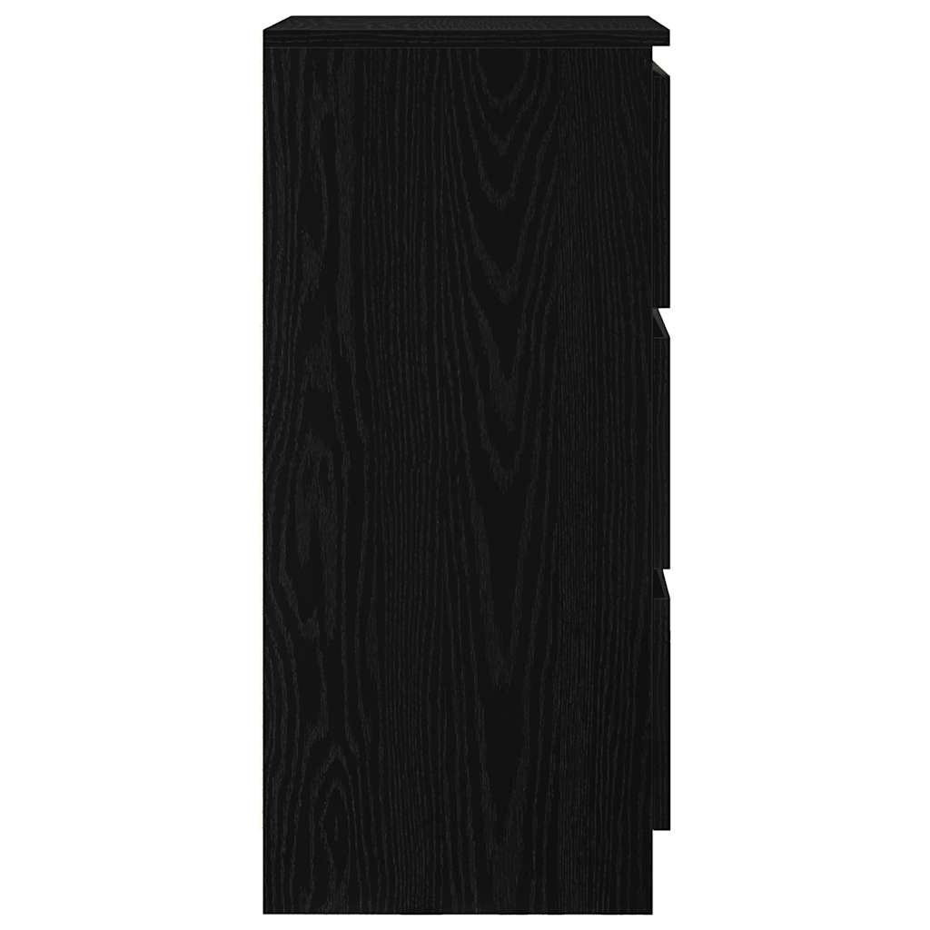 Skjenk svart eik 37,5x35x76 cm konstruert tre