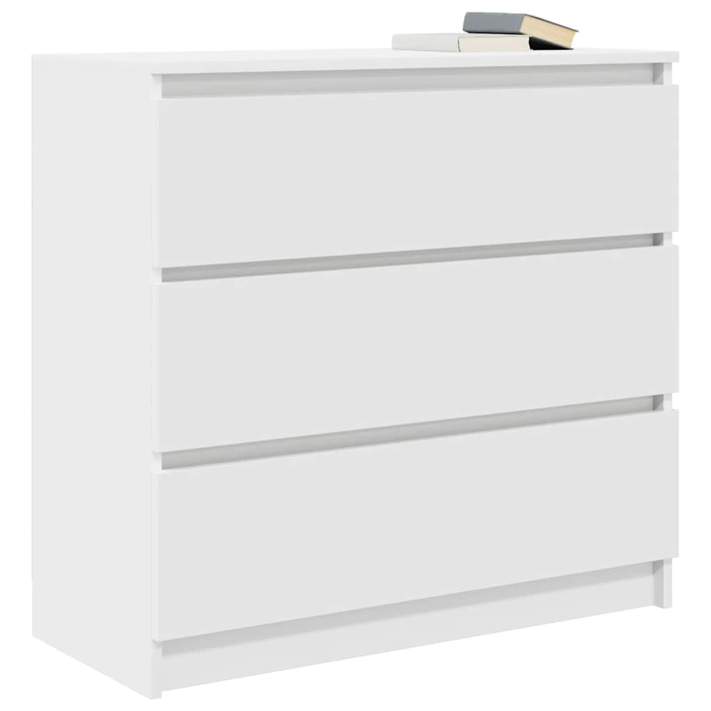 Skjenk hvit 80x35x76 cm konstruert tre