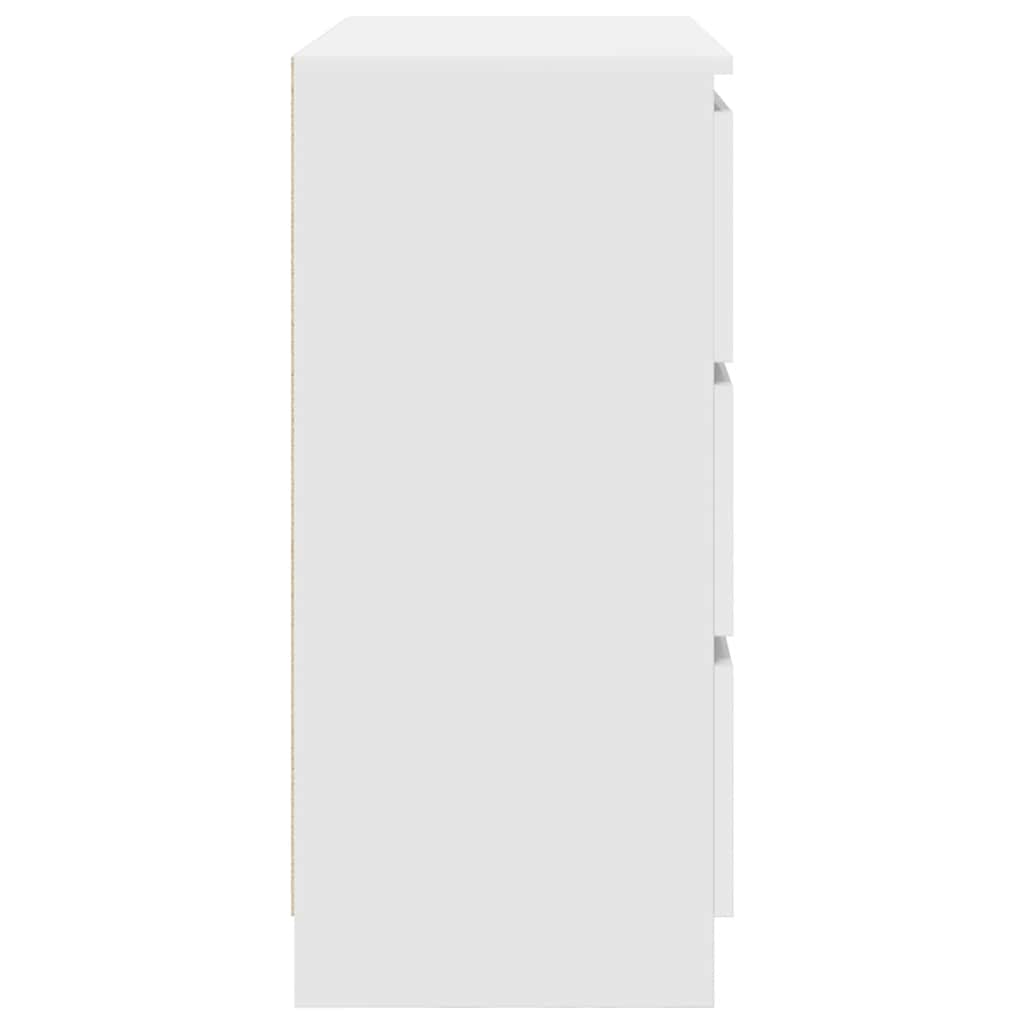 Skjenk hvit 80x35x76 cm konstruert tre