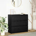 Skjenk svart eik 80x35x76 cm konstruert tre