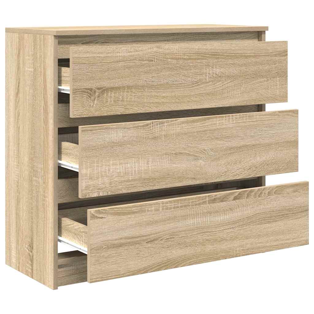 Skjenk sonoma eik 80x35x76 cm konstruert tre
