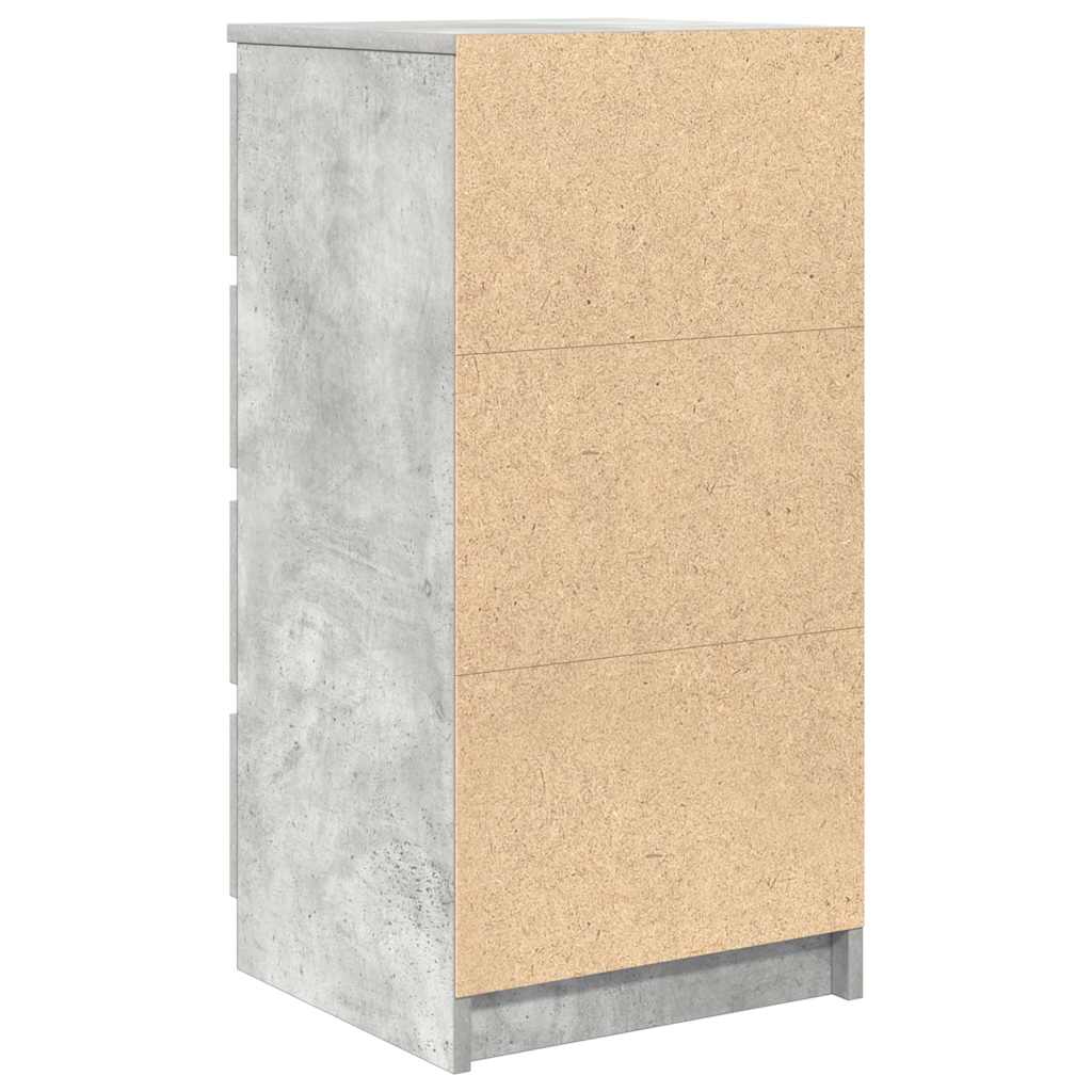 Skjenk med skuffer betonggrå 37,5x35x99 cm konstruert tre