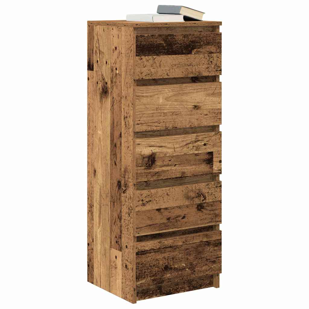 Skjenk med skuffer gammelt tre 37,5x35x99 cm konstruert tre
