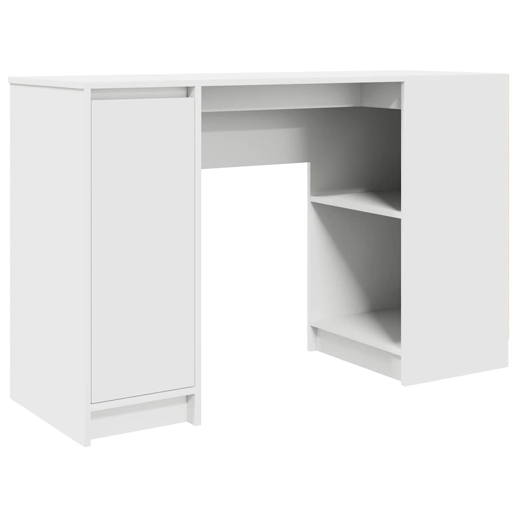 Skrivebord hvit 120x42x76 cm konstruert tre