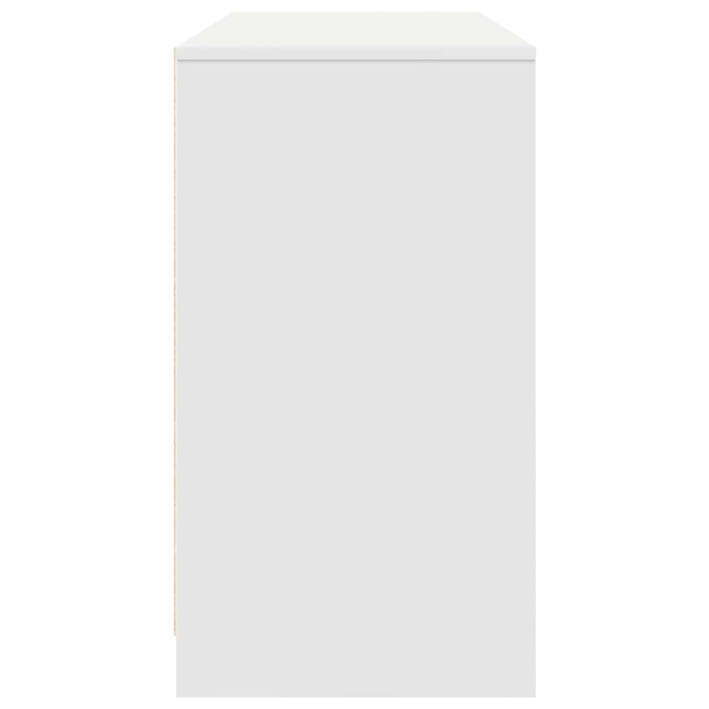 Skrivebord hvit 120x42x76 cm konstruert tre