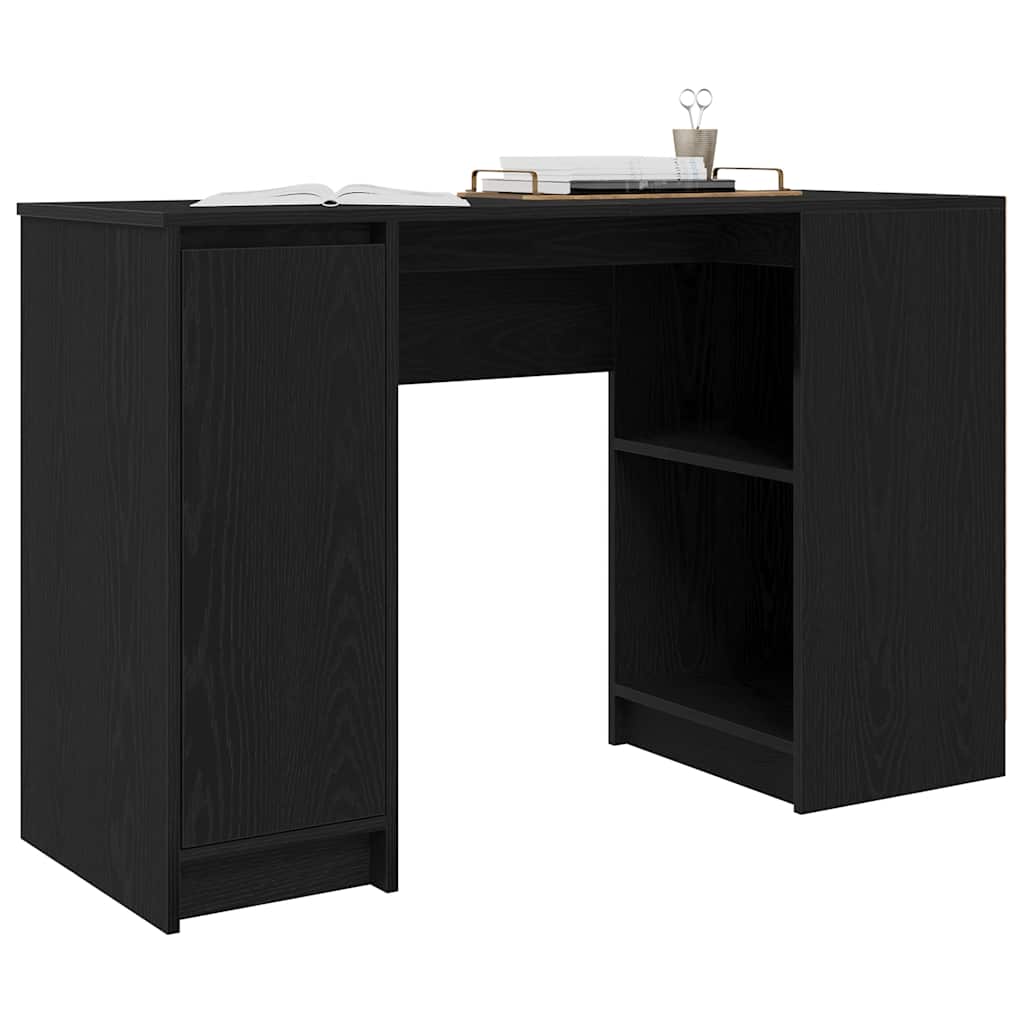 Skrivebord svart eik 120x42x76 cm konstruert tre