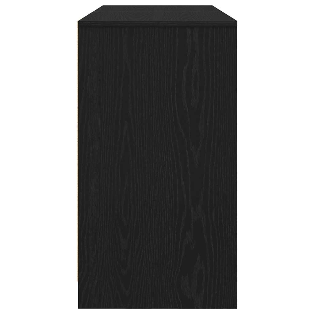 Skrivebord svart eik 120x42x76 cm konstruert tre