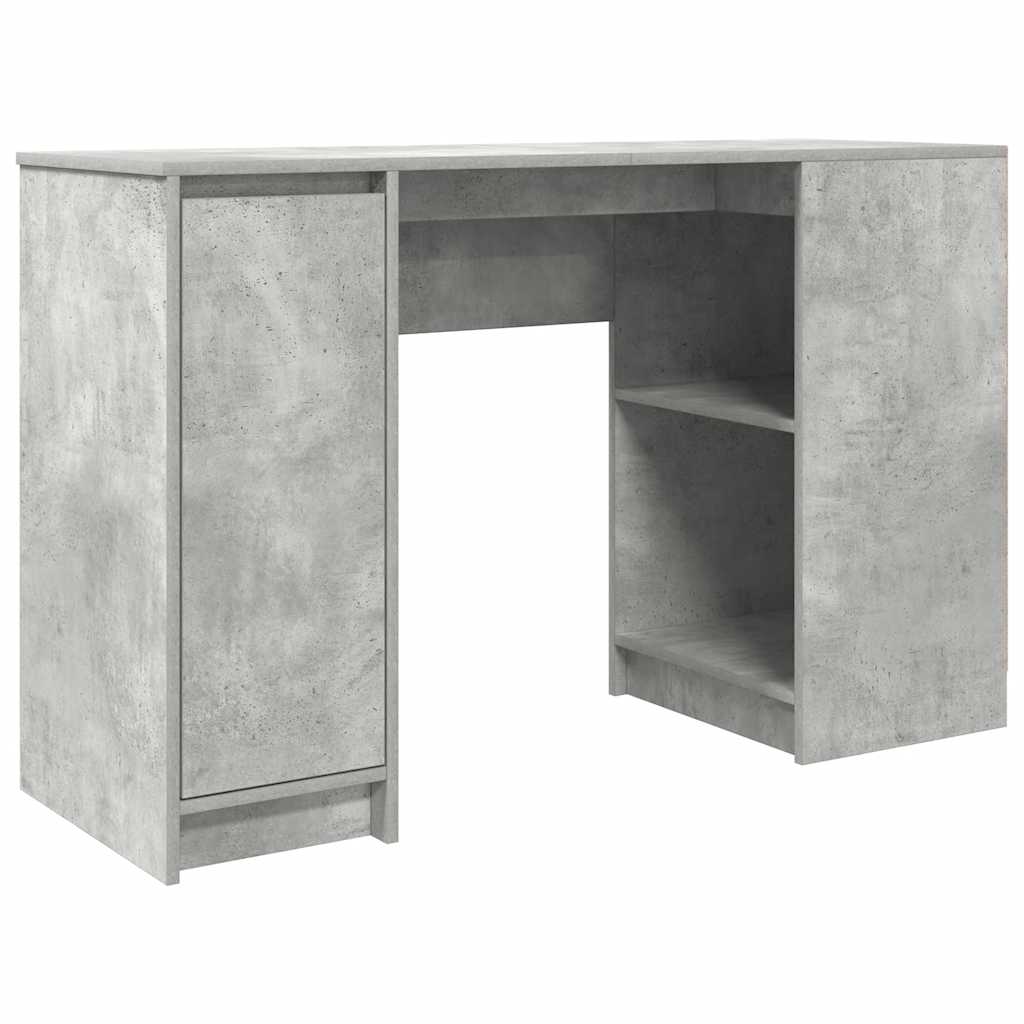 Skrivebord betonggrå 120x42x76 cm konstruert tre