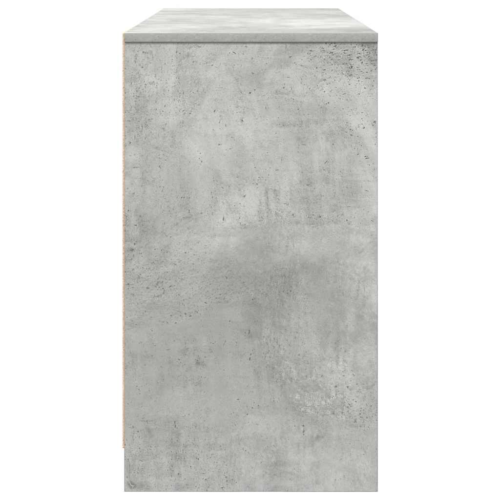 Skrivebord betonggrå 120x42x76 cm konstruert tre