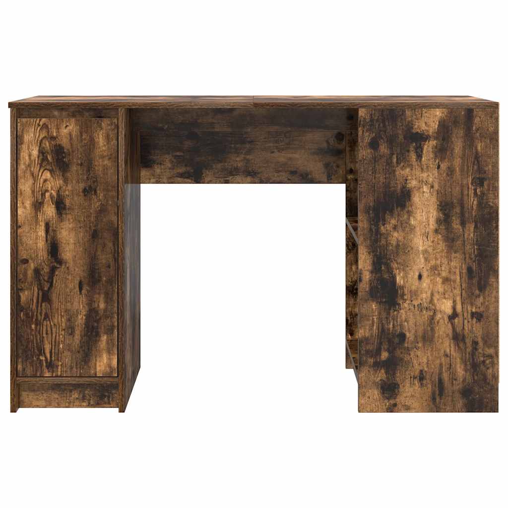 Skrivebord røkt eik 120x42x76 cm konstruert tre