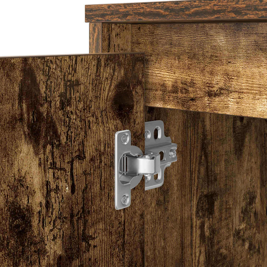 Skrivebord røkt eik 120x42x76 cm konstruert tre
