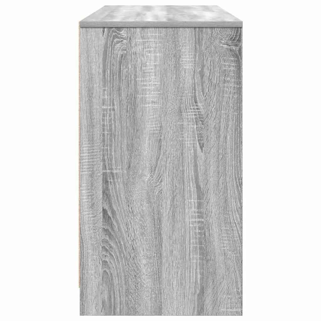 Skrivebord grå sonoma 120x42x76 cm konstruert tre