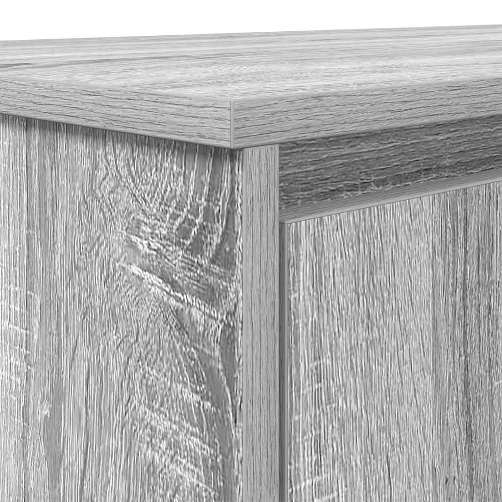 Skrivebord grå sonoma 120x42x76 cm konstruert tre