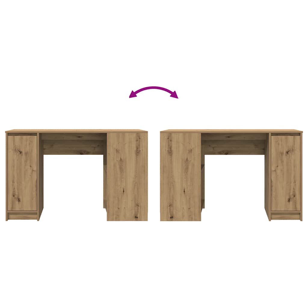 Skrivebord artisan eik 120x42x76 cm konstruert tre