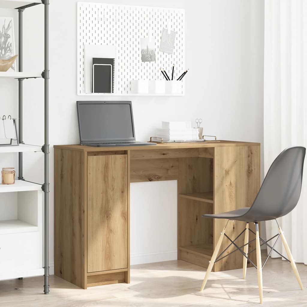 Skrivebord artisan eik 120x42x76 cm konstruert tre