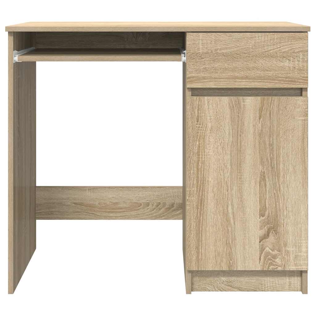 Skrivebord sonoma eik 86x49x76 cm konstruert tre