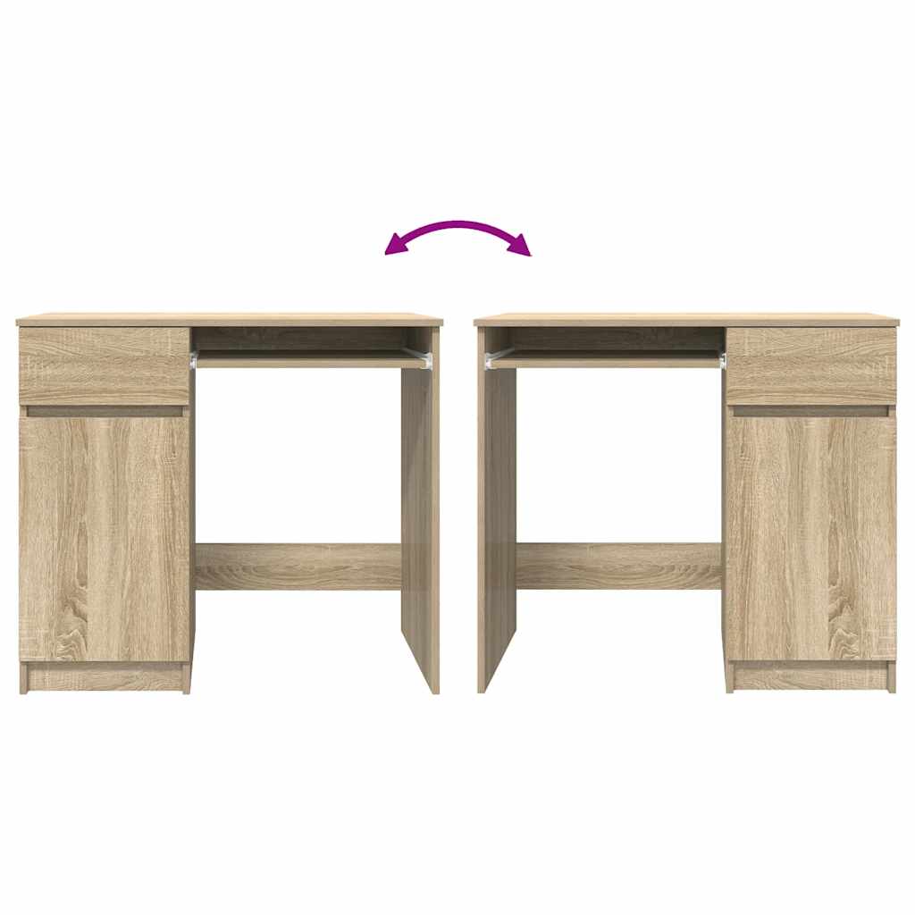 Skrivebord sonoma eik 86x49x76 cm konstruert tre