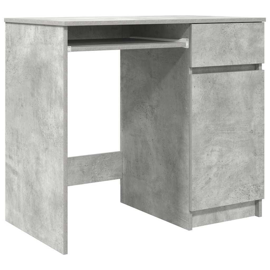 Skrivebord betonggrå 86x49x76 cm konstruert tre