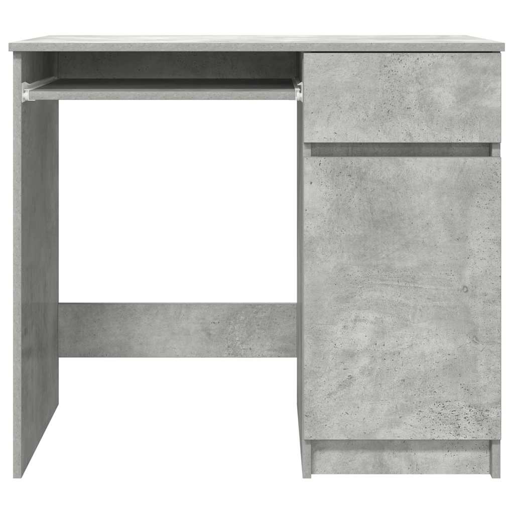 Skrivebord betonggrå 86x49x76 cm konstruert tre
