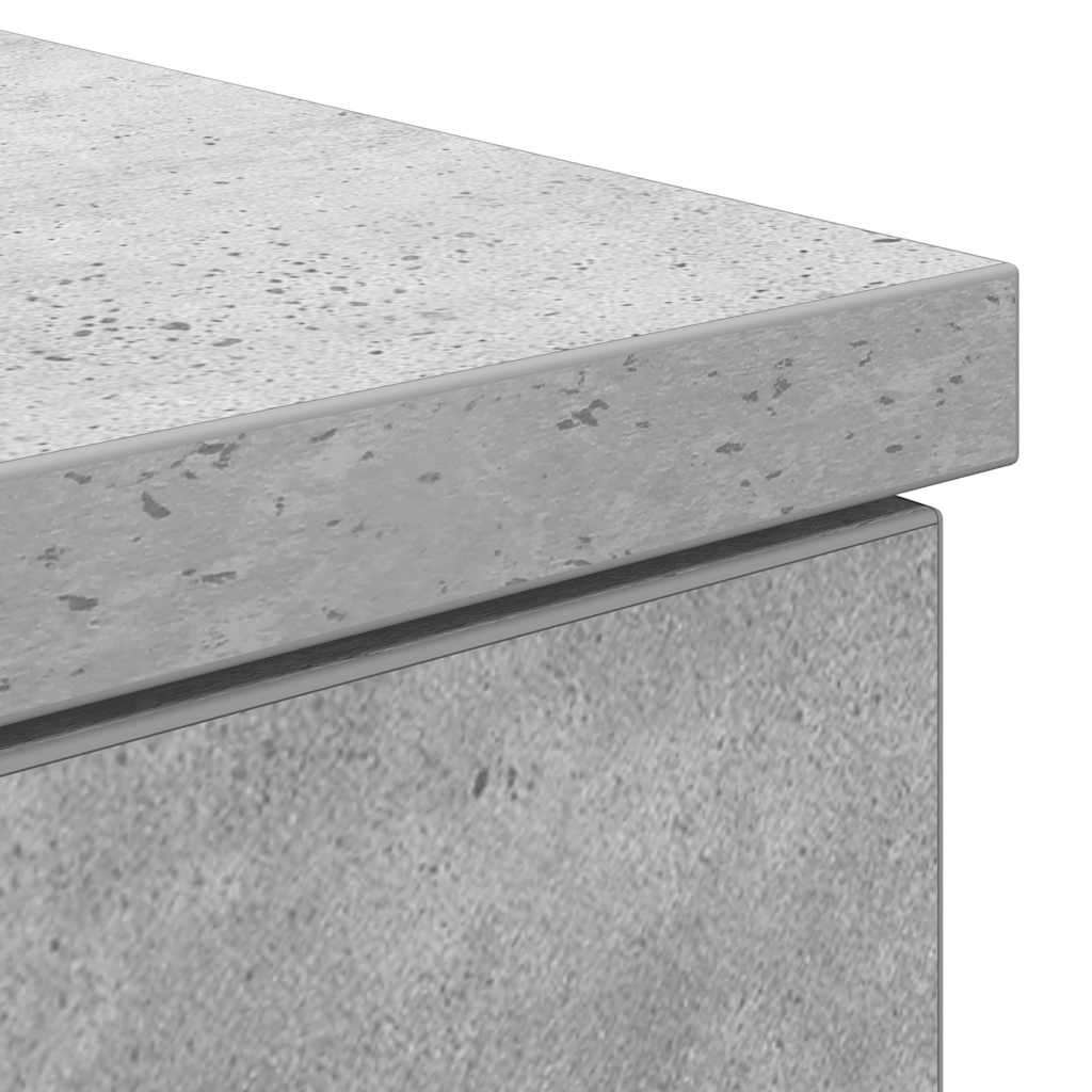 Skrivebord betonggrå 86x49x76 cm konstruert tre