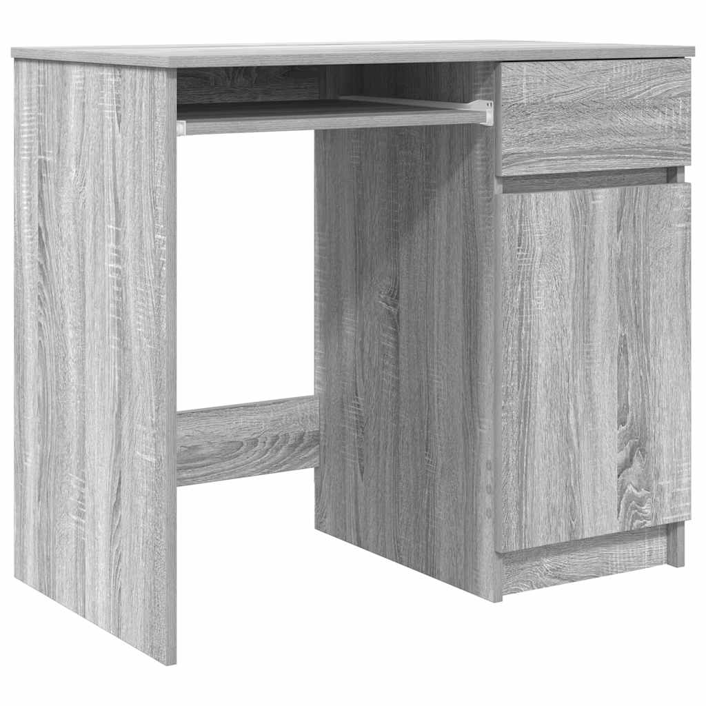 Skrivebord grå sonoma 86x49x76 cm konstruert tre