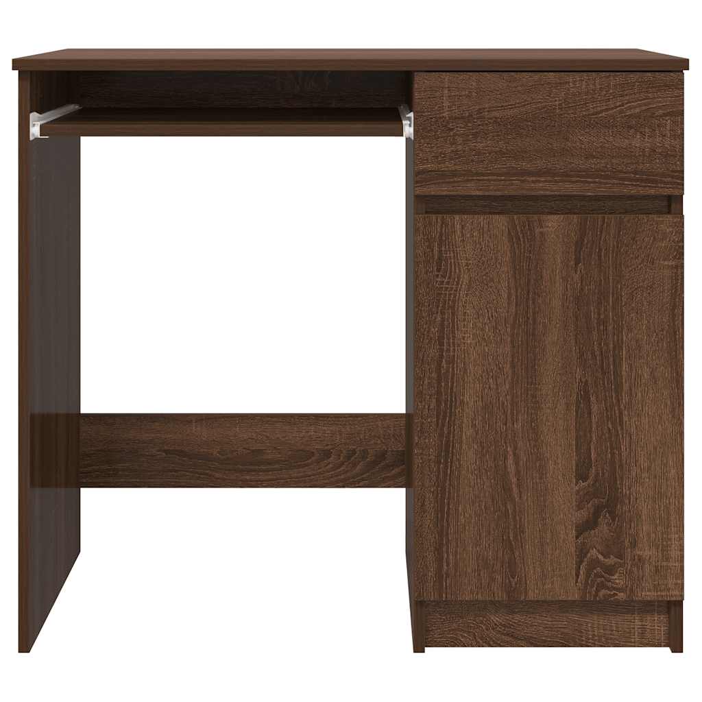Skrivebord brun eik 86x49x76 cm konstruert tre