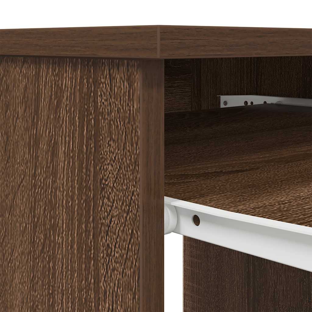 Skrivebord brun eik 86x49x76 cm konstruert tre
