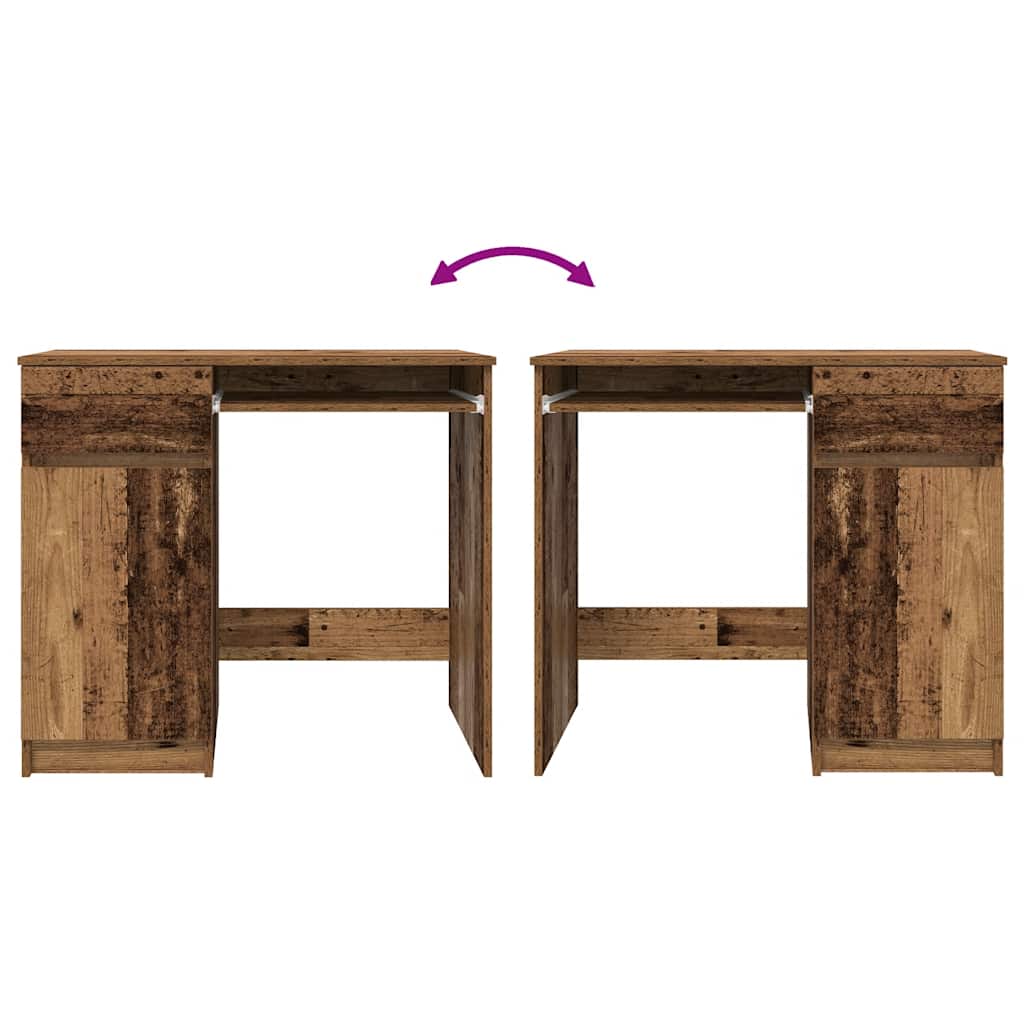 Skrivebord gammelt tre 86x49x76 cm konstruert tre