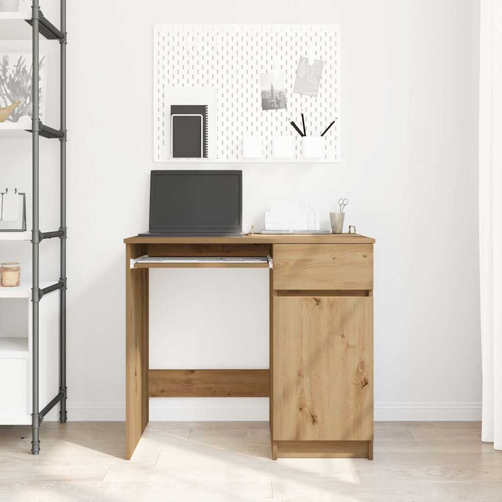 Skrivebord artisan eik 84x40x75 cm konstruert tre