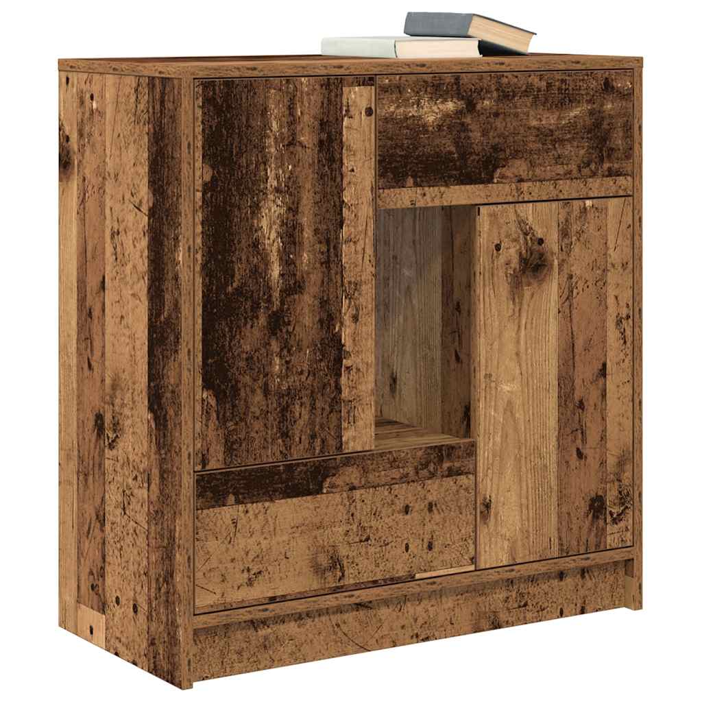 Skjenk med skuffer og dører gammelt tre 70,5x34x74,5 cm