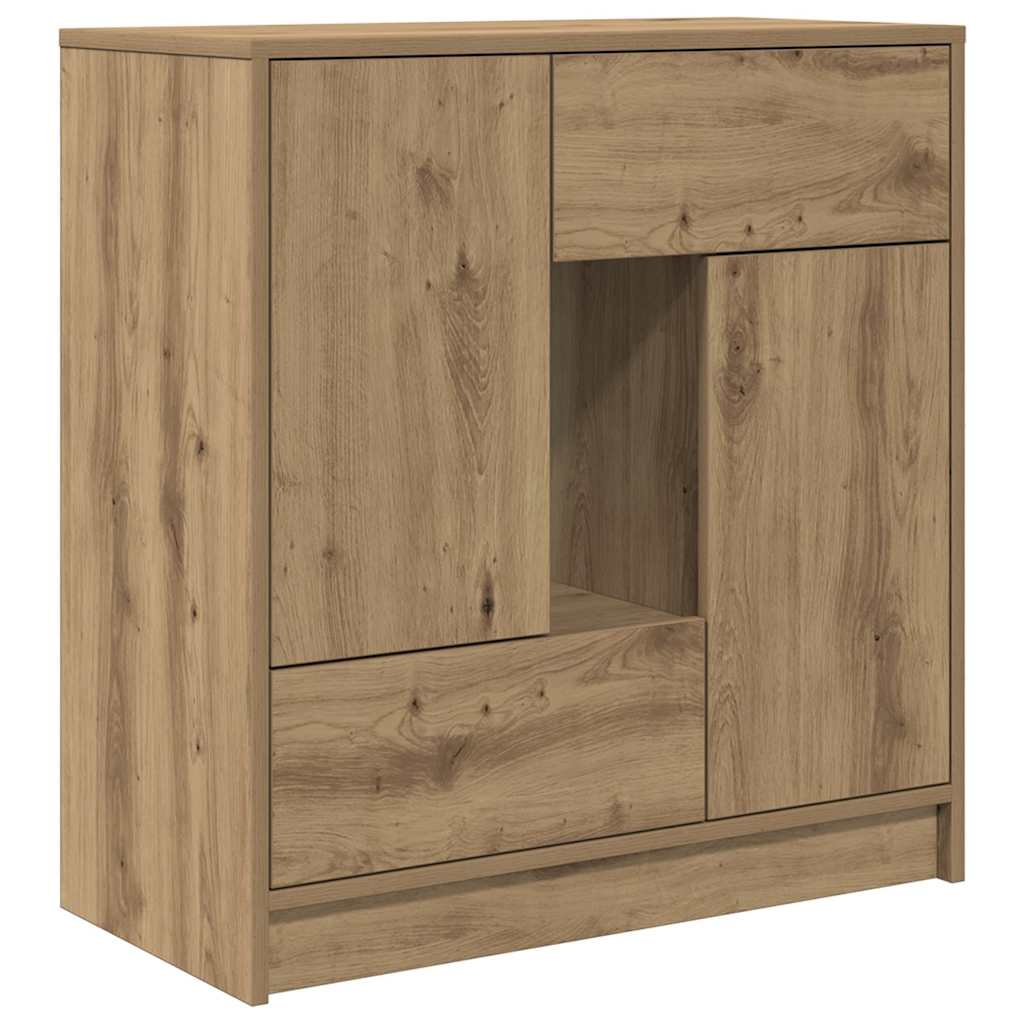 Skjenk med skuffer og dører artisan eik 70,5x34x74,5 cm
