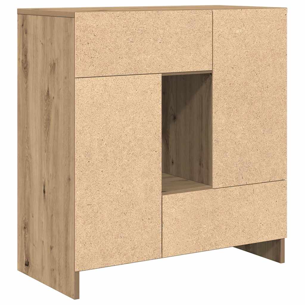 Skjenk med skuffer og dører artisan eik 70,5x34x74,5 cm