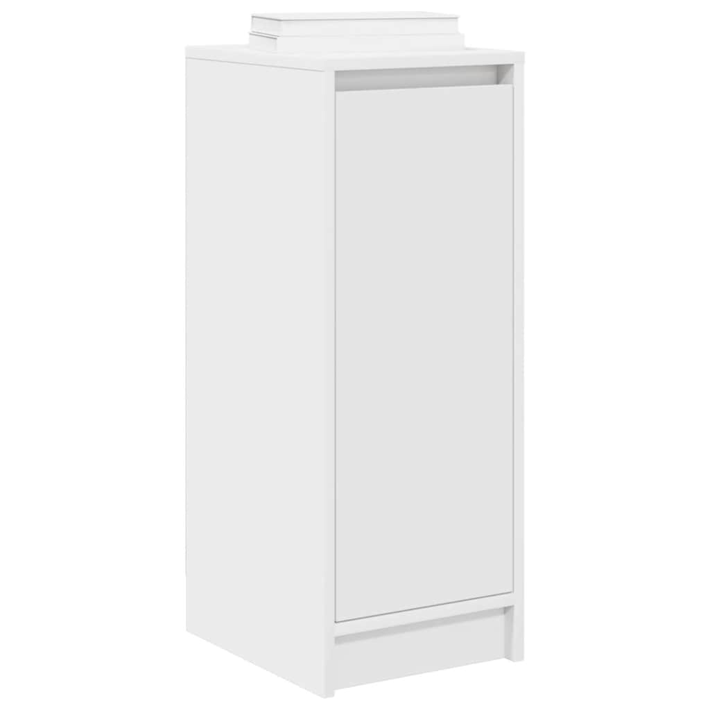 Skohylle hvit 29,5x34x76 cm konstruert tre