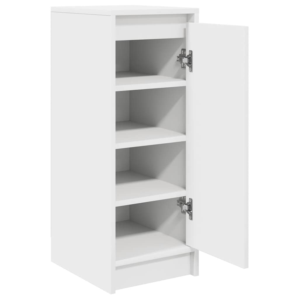 Skohylle hvit 29,5x34x76 cm konstruert tre