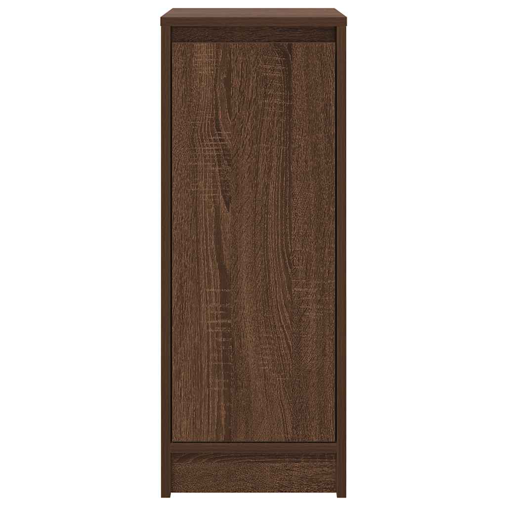 Skohylle brun eik 29,5x34x76 cm konstruert tre