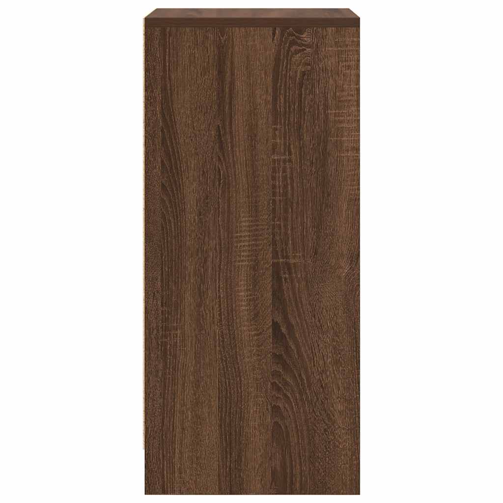 Skohylle brun eik 29,5x34x76 cm konstruert tre