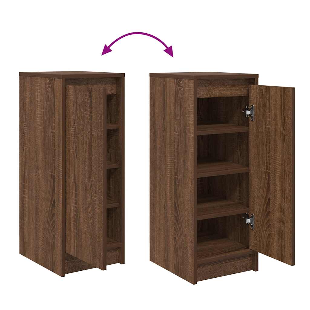 Skohylle brun eik 29,5x34x76 cm konstruert tre